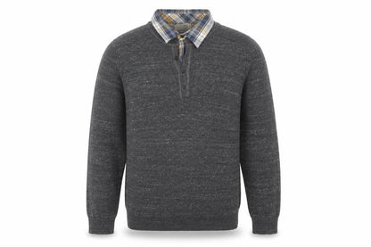 Mens UK Size L North Coast Grey Henley Jumper