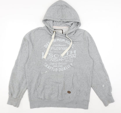 Holmes and Company Men's Grey Pullover Hoodie, Size L, Logo
