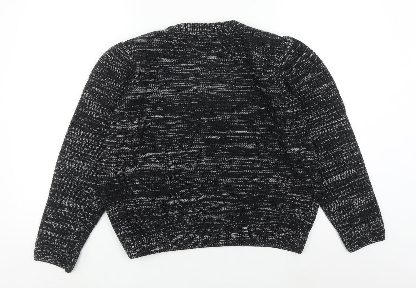 Topman Men's Black S Chunky-Knit Pullover Jumper