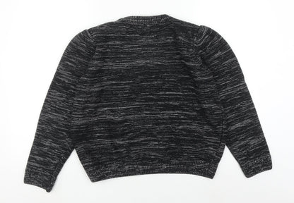 Topman Men's Black S Chunky-Knit Pullover Jumper