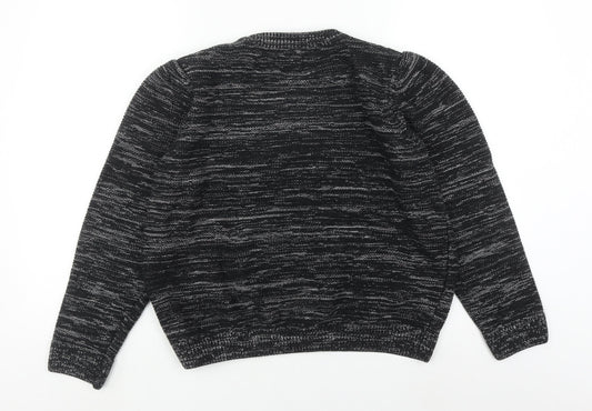 Topman Men's Black S Chunky-Knit Pullover Jumper