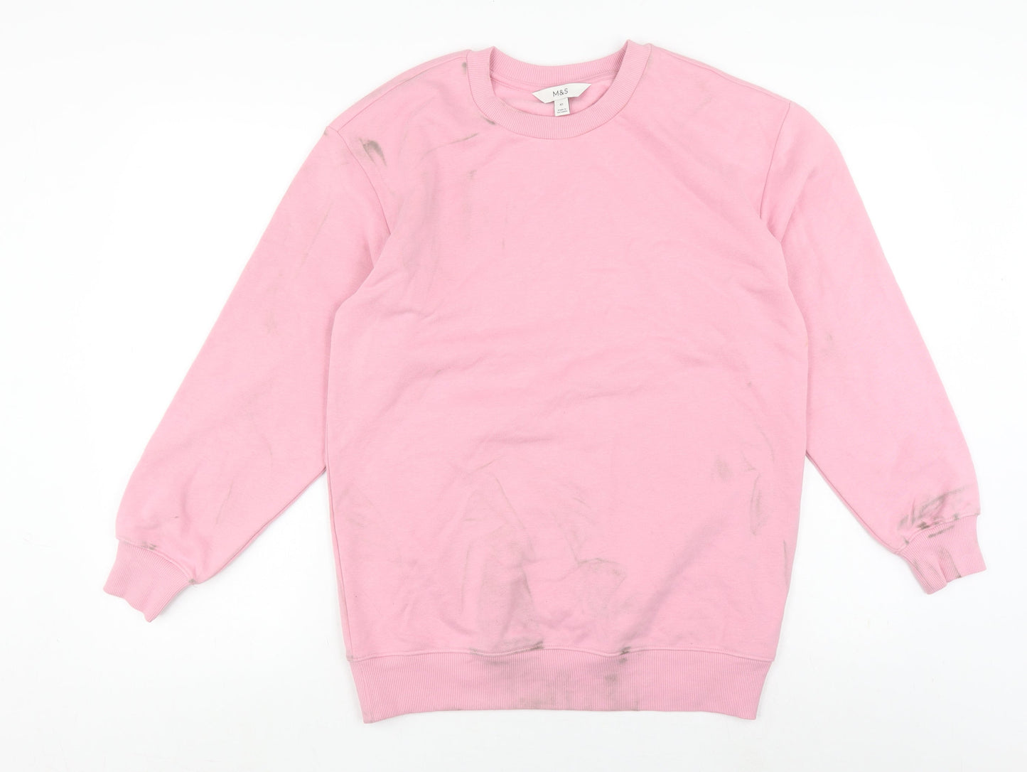 Womens UK Size XS Marks and Spencer Pink Pullover Sweatshirt