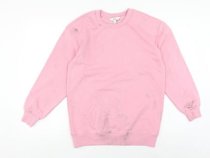 Womens UK Size XS Marks and Spencer Pink Pullover Sweatshirt