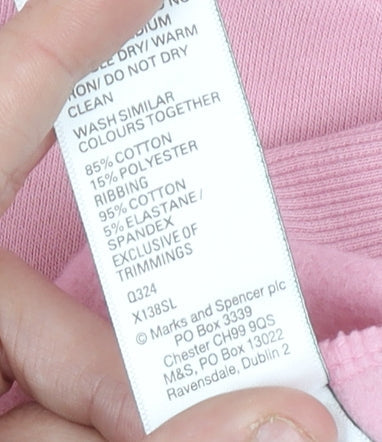 Womens UK Size XS Marks and Spencer Pink Pullover Sweatshirt