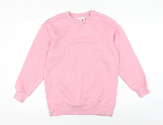 Womens UK Size XS Marks and Spencer Pink Pullover Sweatshirt