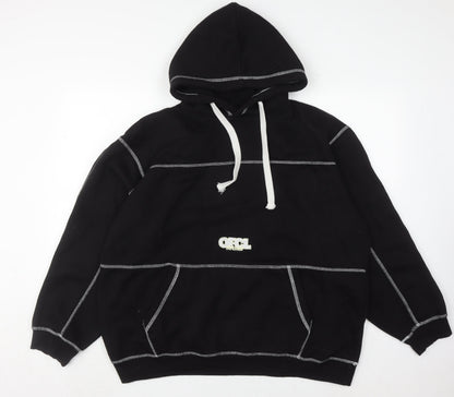 Mens UK Size M boohooMAN Black Pullover Hoodie