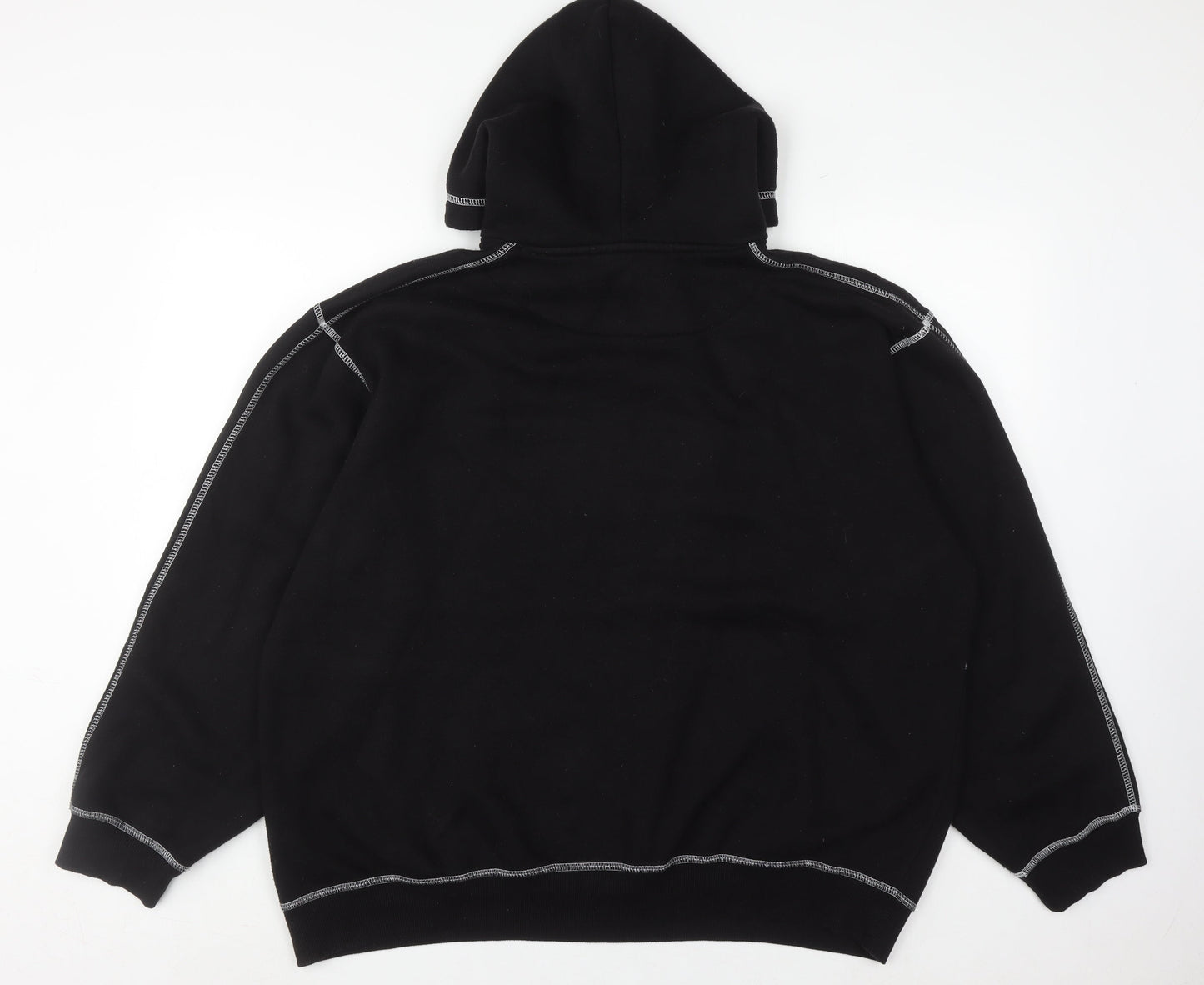 Mens UK Size M boohooMAN Black Pullover Hoodie