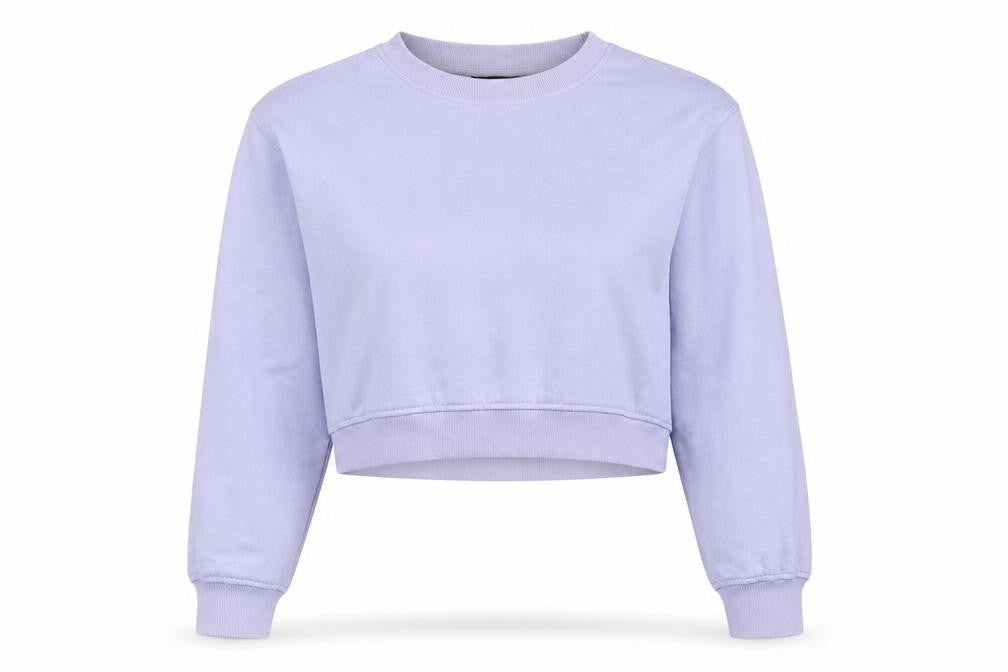 ZARA Women's Purple Cropped Sweatshirt S