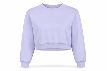 ZARA Women's Purple Cropped Sweatshirt S