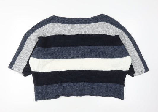 LV CLOTHING Women's Multicoloured Striped Pullover XL