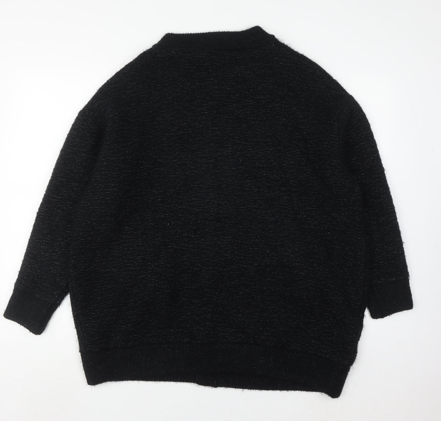 Womens UK Size 8 Zara Knit Black Cardigan Jumper