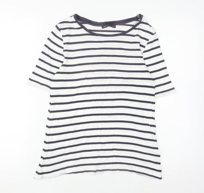 Womens UK Size 12 Marks and Spencer White Basic T-Shirt
