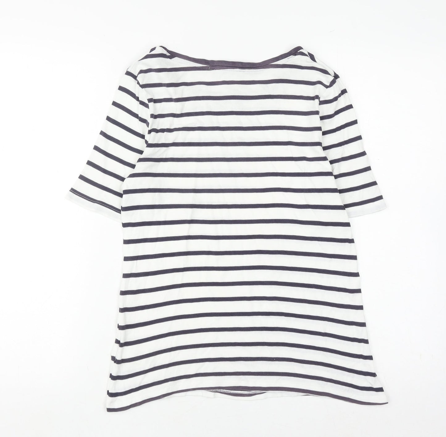 Womens UK Size 12 Marks and Spencer White Basic T-Shirt