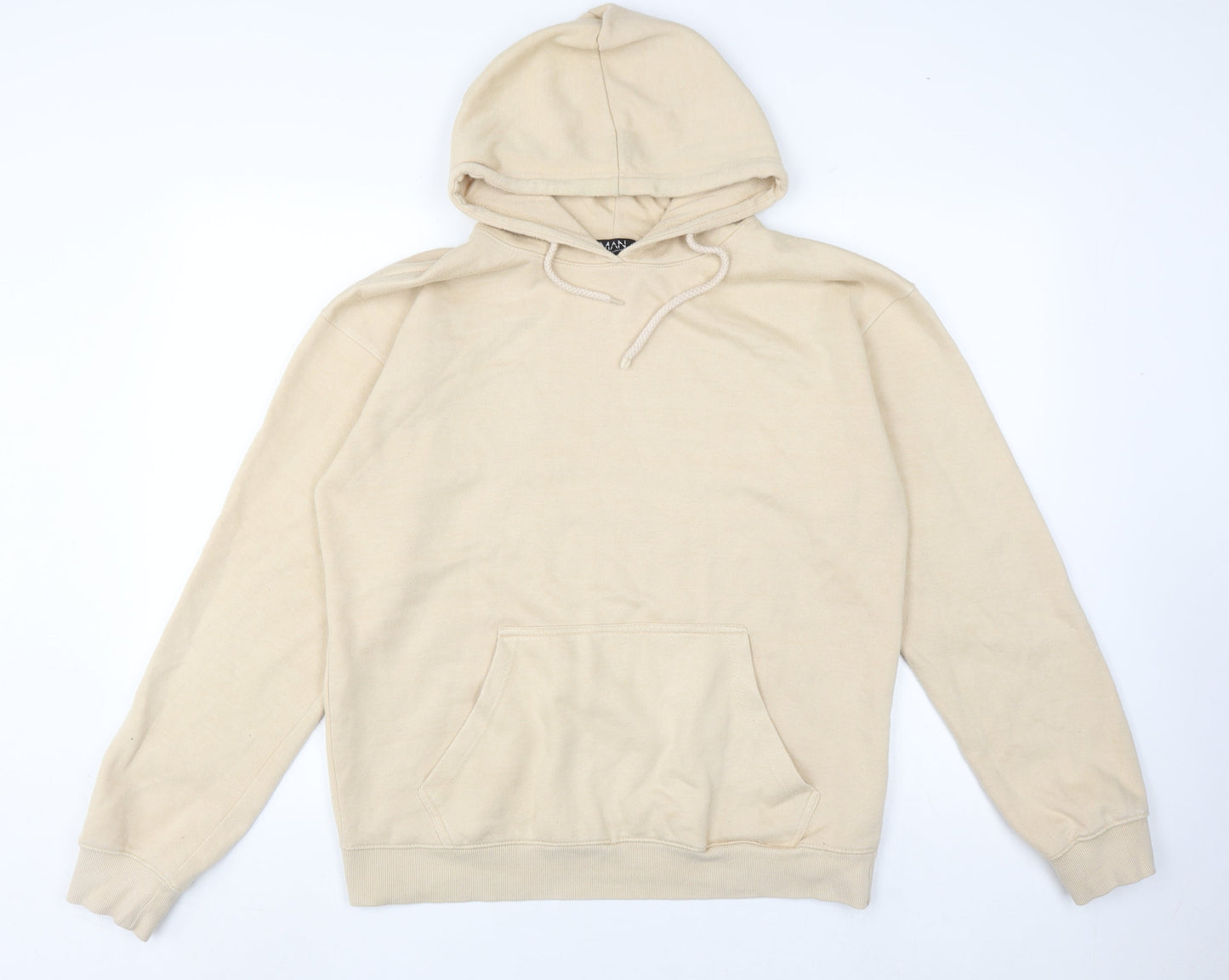 Mens UK Size S BoohooMAN Beige Pullover Hoodie