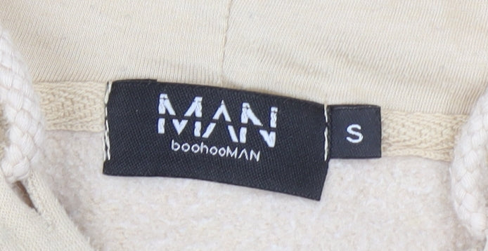 Mens UK Size S BoohooMAN Beige Pullover Hoodie