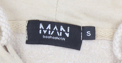 Mens UK Size S BoohooMAN Beige Pullover Hoodie
