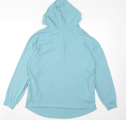 Jocosa Women's Blue Henley Hoodie Size M - Casual Wear