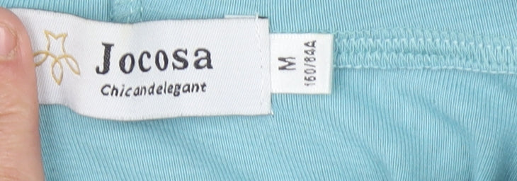 Jocosa Women's Blue Henley Hoodie Size M - Casual Wear