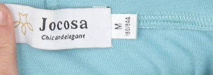 Jocosa Women's Blue Henley Hoodie Size M - Casual Wear