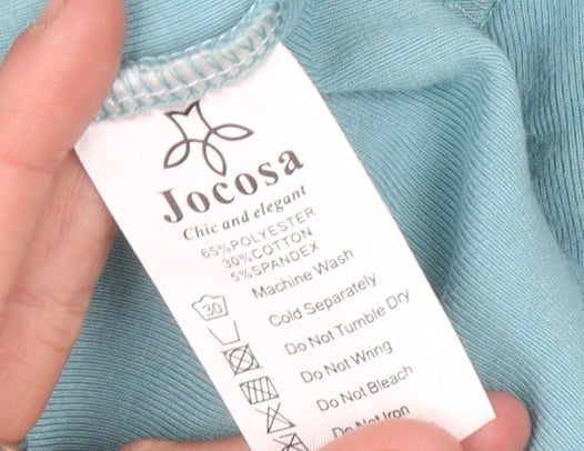 Jocosa Women's Blue Henley Hoodie Size M - Casual Wear