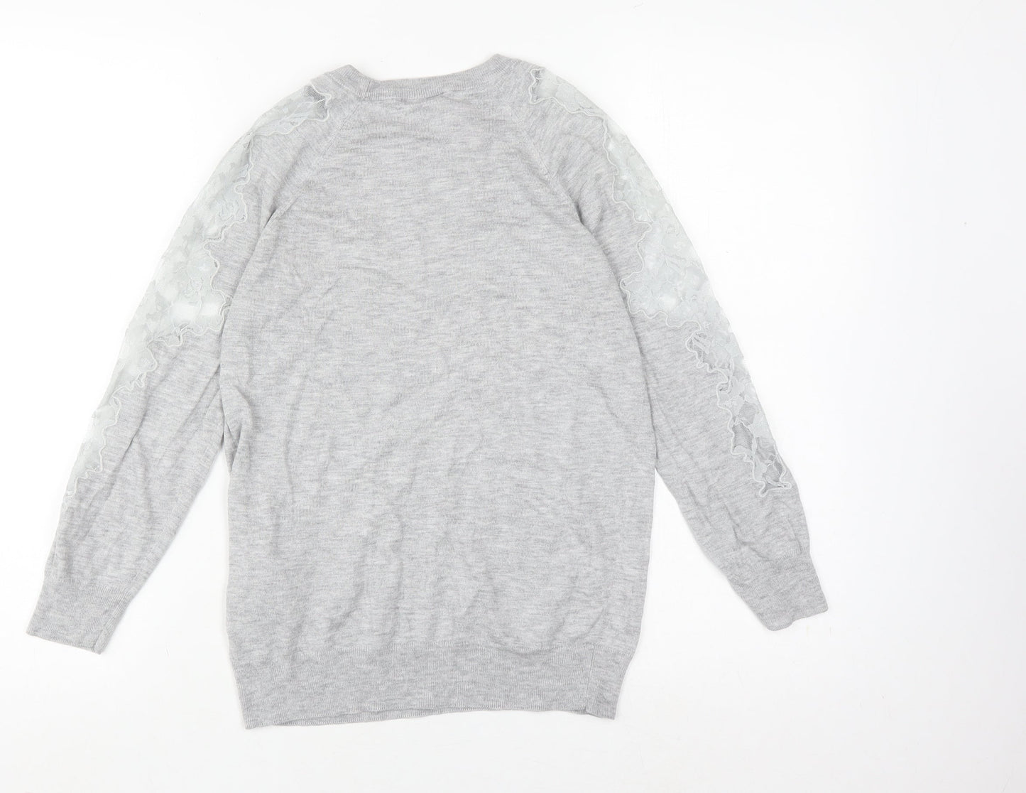 Womens UK Size 10 Warehouse Grey Pullover Jumper