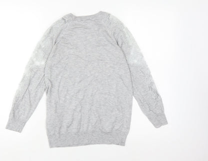 Womens UK Size 10 Warehouse Grey Pullover Jumper