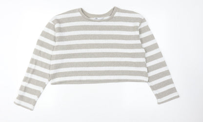 Womens UK Size M Zara Beige Pullover Jumper