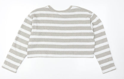 Womens UK Size M Zara Beige Pullover Jumper