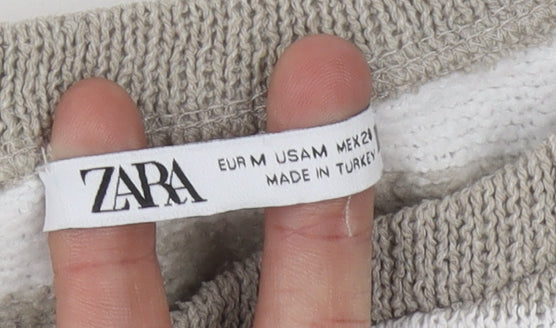 Womens UK Size M Zara Beige Pullover Jumper