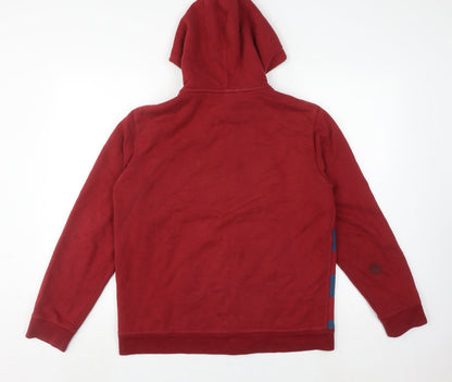 Lands' End Boys Red & Blue Striped Full Zip Hoodie - 4-5 Years