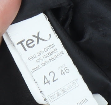 Womens UK Size 14 TEX Black Trench Coat