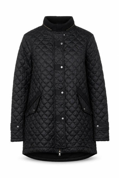 Womens UK Size 12 Zara Black Quilted Coat
