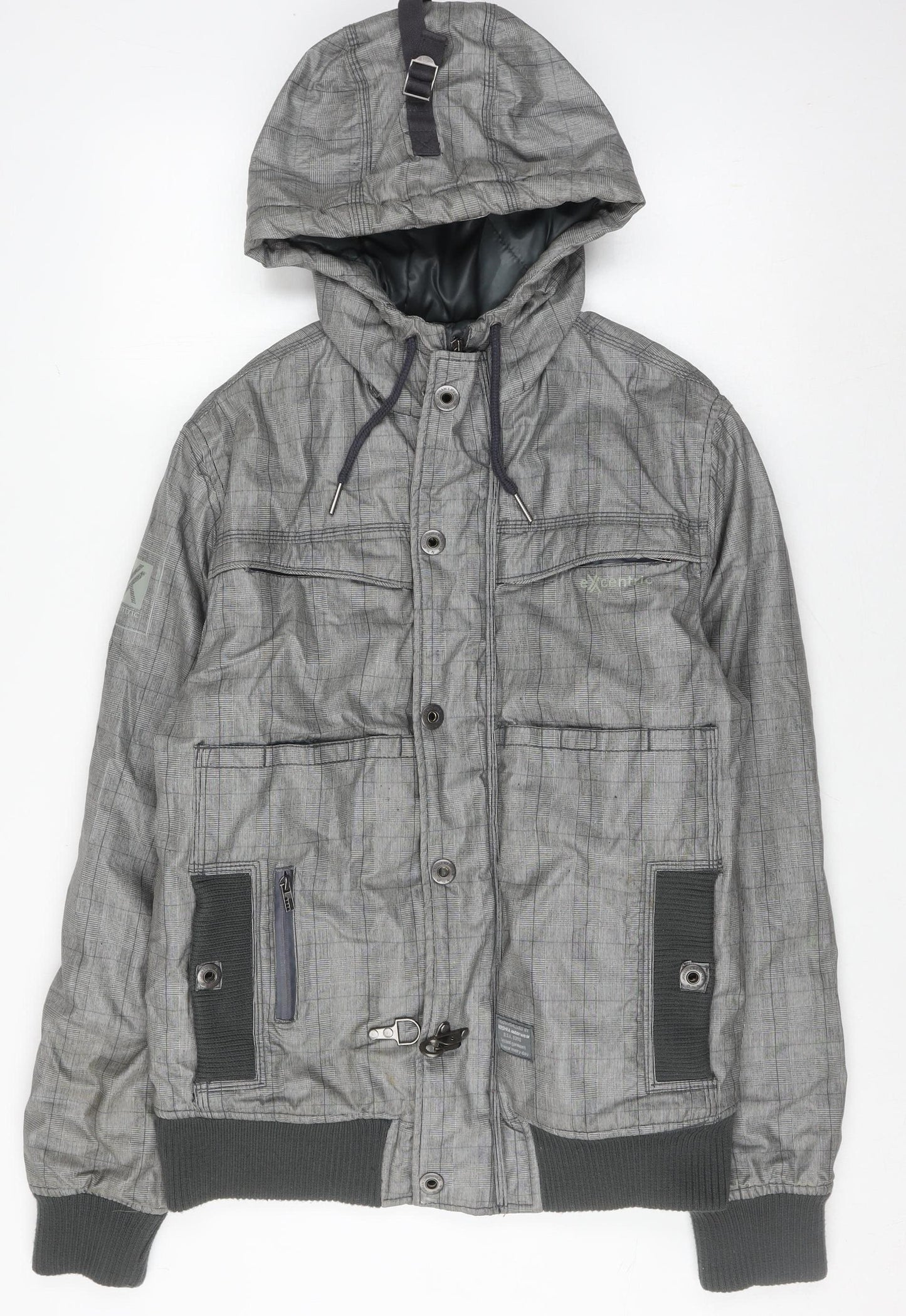 Mens UK Size M Bershka Grey Bomber Jacket