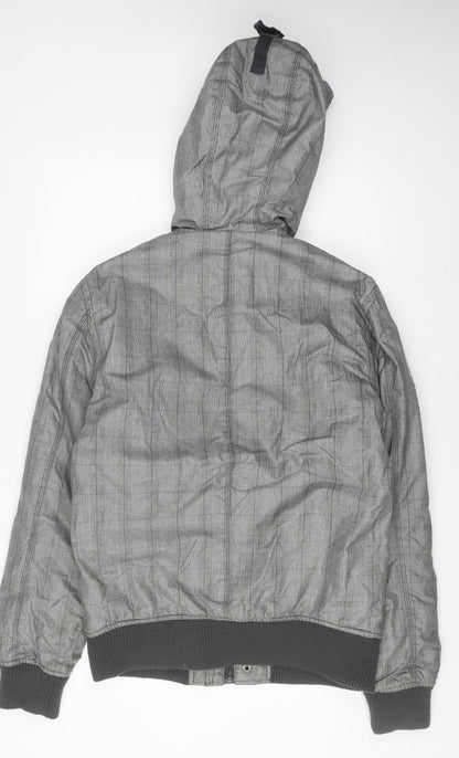 Mens UK Size M Bershka Grey Bomber Jacket
