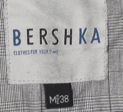 Mens UK Size M Bershka Grey Bomber Jacket