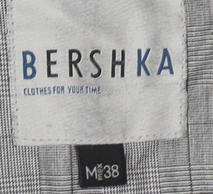 Mens UK Size M Bershka Grey Bomber Jacket