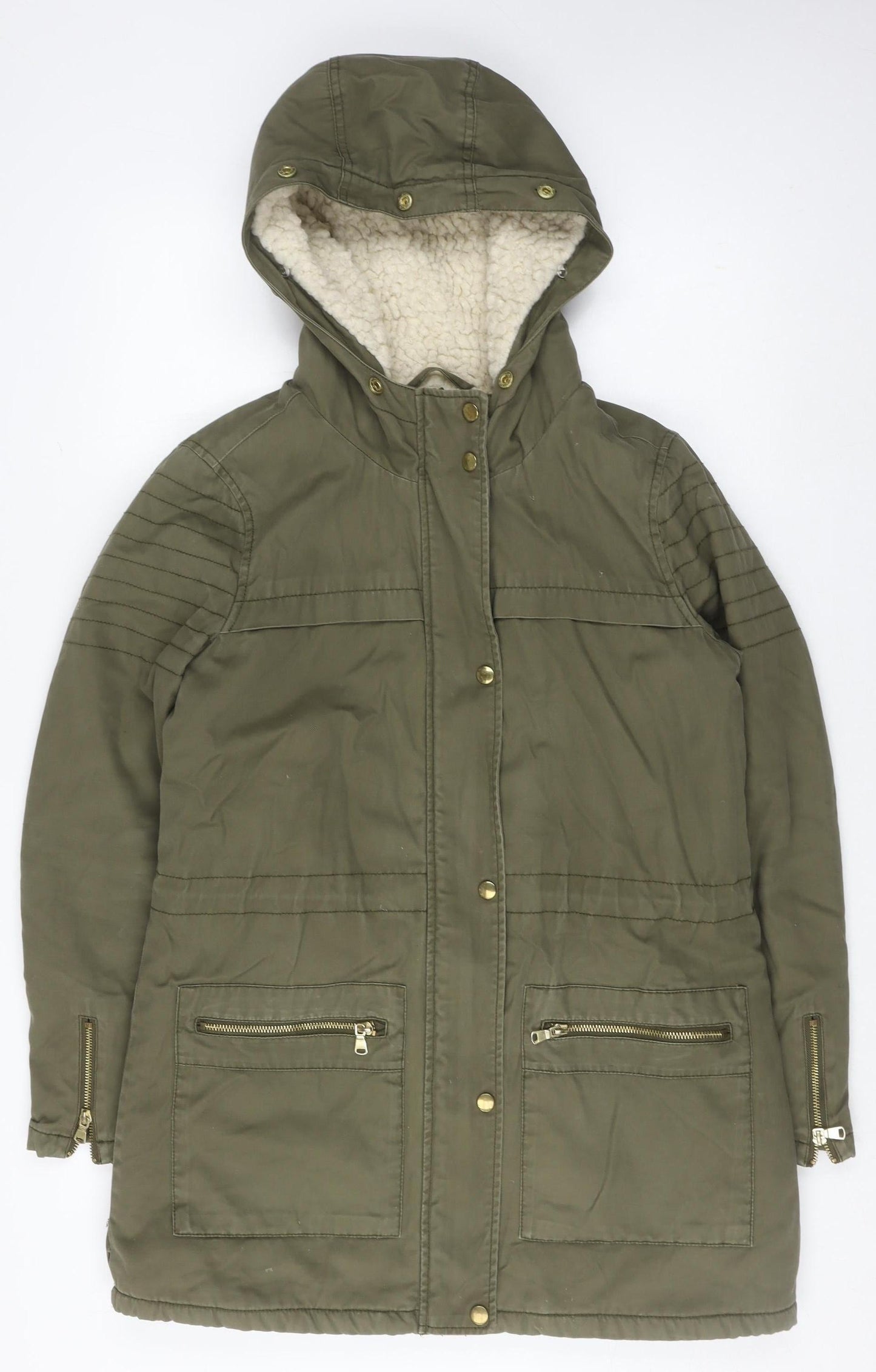 Womens UK Size 12 Miss Selfridge Green Parka Coat