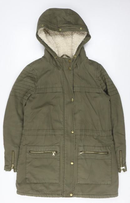 Womens UK Size 12 Miss Selfridge Green Parka Coat