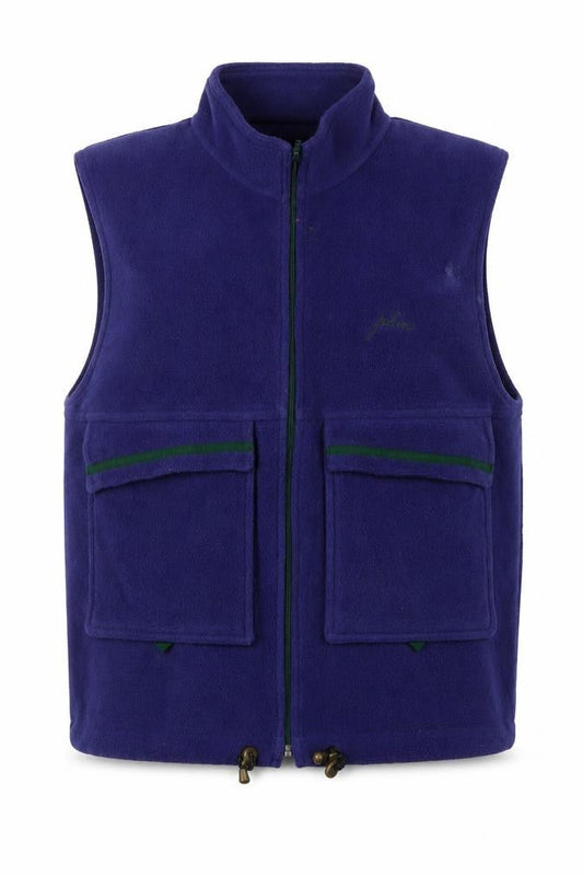 Front view of Javelin unisex blue fleece waistcoat m casual