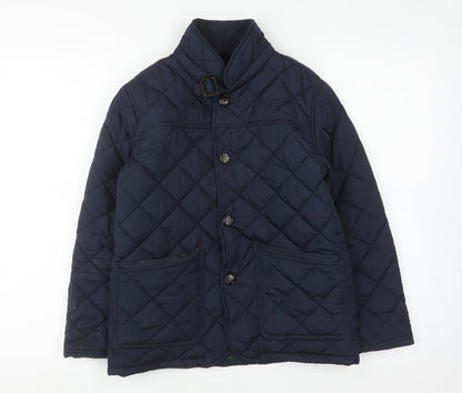 Next Boys Blue Quilted Jacket, Age 9 Years, Cosy Winter Style