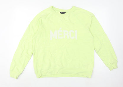 Marks and Spencer Green Women's Pullover Sweatshirt - Size 12