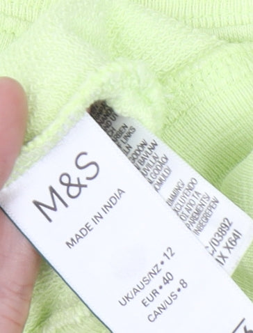 Marks and Spencer Green Women's Pullover Sweatshirt - Size 12