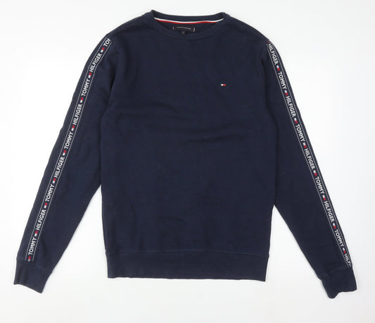 Tommy Hilfiger Men's Blue Logo Sweatshirt Medium