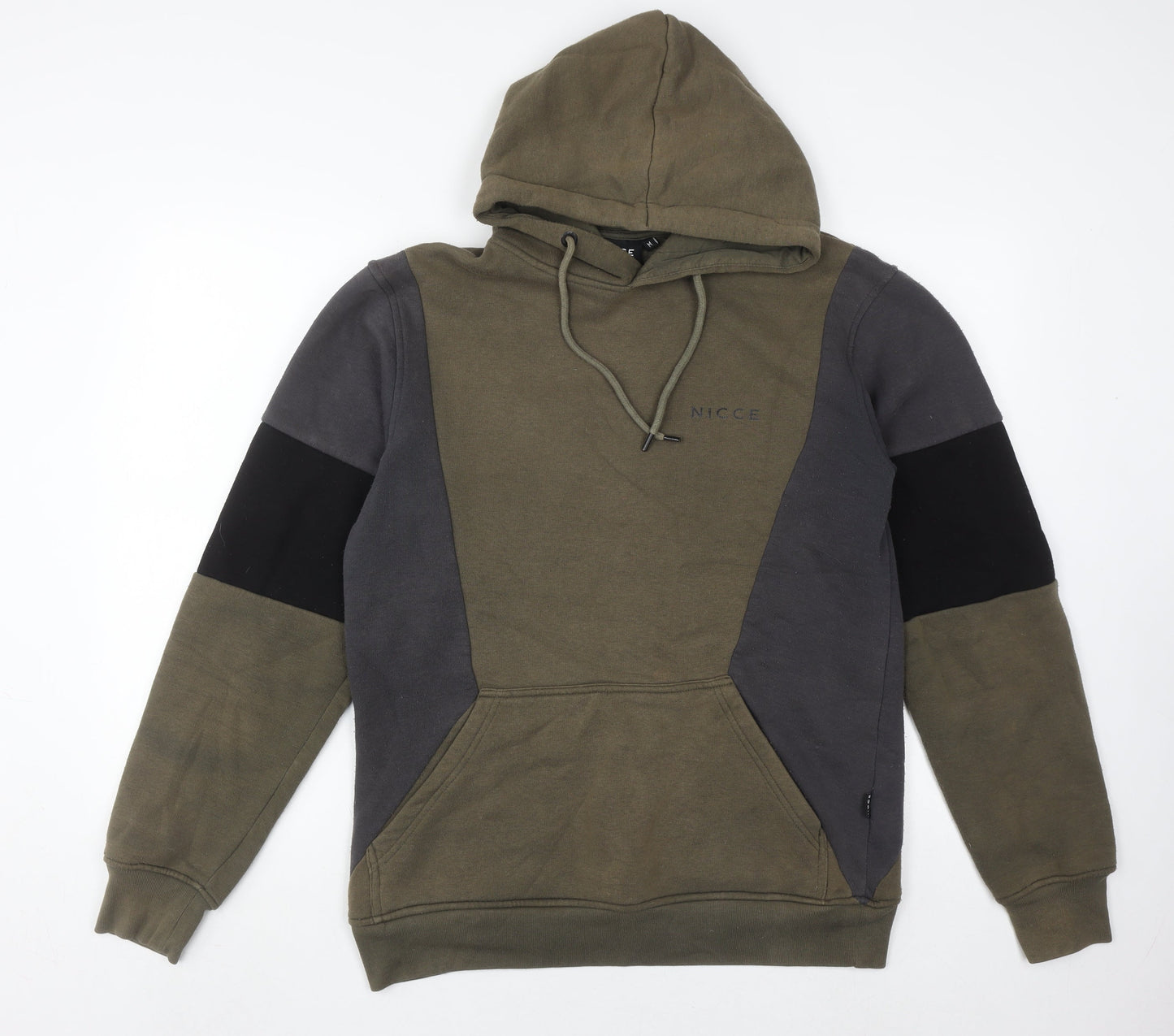 Mens UK Size M NICCE Green Pullover Hoodie