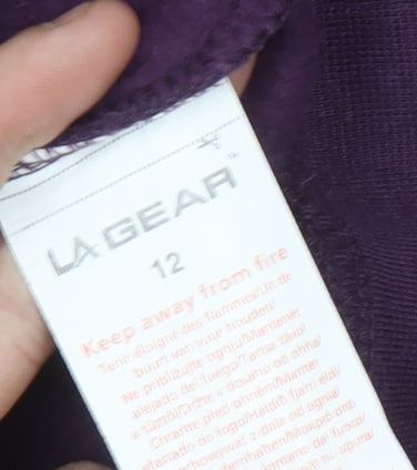Womens UK Size 12 LA Gear Purple Pullover Hoodie
