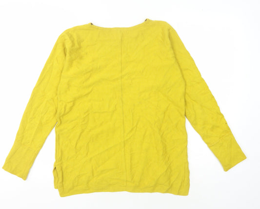 Womens UK Size 10 White Stuff Yellow Pullover Jumper