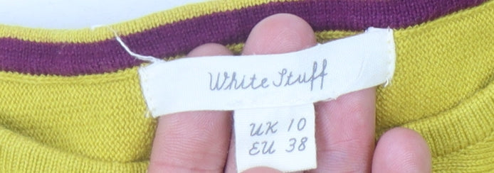 Womens UK Size 10 White Stuff Yellow Pullover Jumper