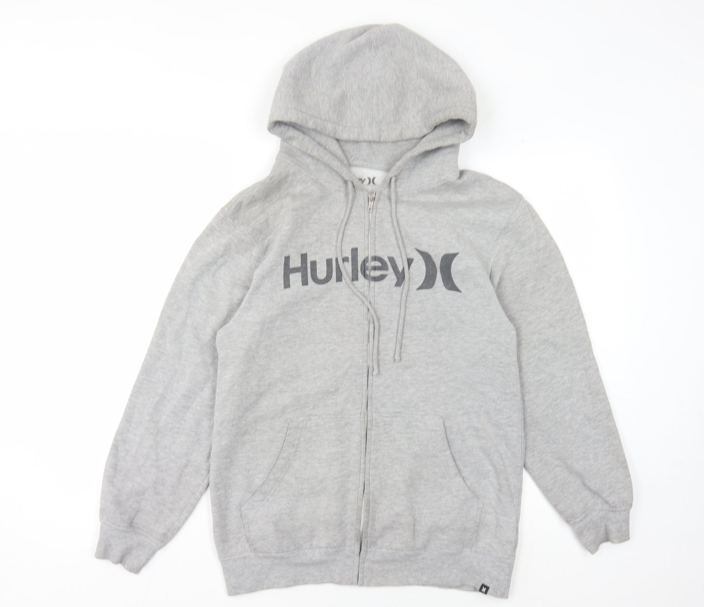 Mens UK Size  Hurley Grey Full Zip Hoodie