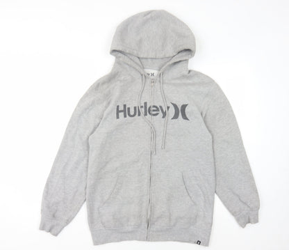 Mens UK Size  Hurley Grey Full Zip Hoodie