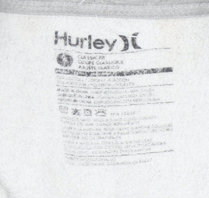 Mens UK Size  Hurley Grey Full Zip Hoodie